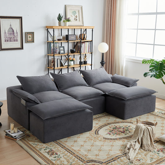 50008-U shaped Cloud Sofa-Gray