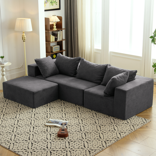 50003-L shaped Cloud Sofa-Gray