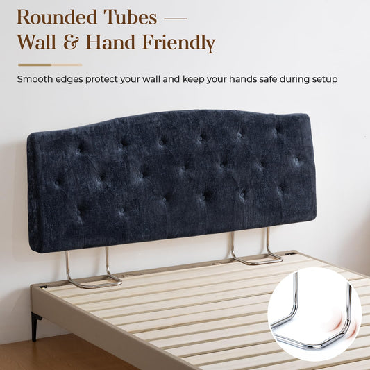Vamcheer Twin Size Headboard Only-Modern Upholstered Headboard for Bed, Height Adjustable Head Board with High-Density Foam, Luxury Texture Easy Assembly, Navy Blue